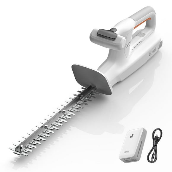 Litheli 20V 16'' Cordless Hedge Trimmer, Lightweight, With 2.5Ah Portable Battery, for Bush & Shrub Cutting, Trimming, Pruning