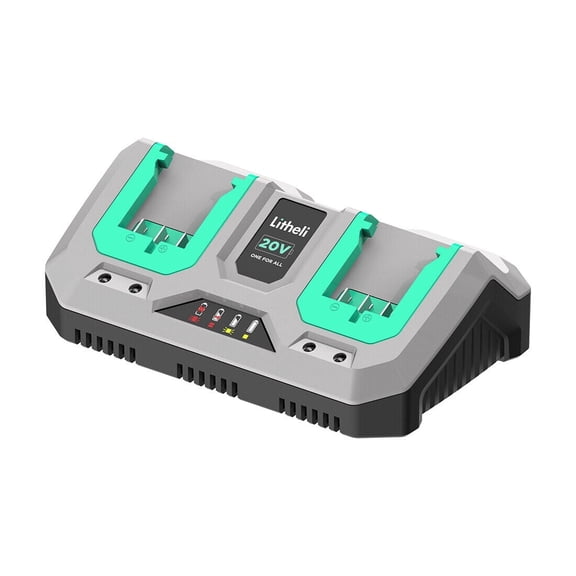 Litheli 20V 2.4A Dual-Port Charger for 20V Lithium-Ion Battery