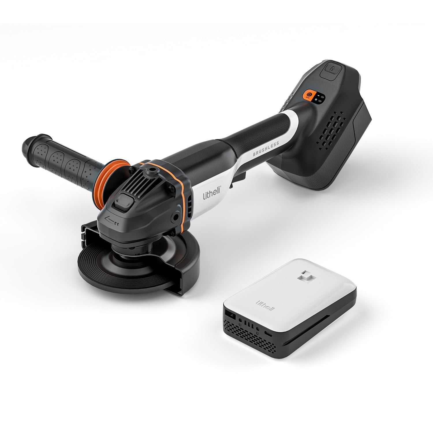 Litheli 20V Cordless Angle Grinder, 4.9 Grinders Power Tools, Battery Cut-Off Tool, with 8500RPM Brushless Motor and 4.0 Ah Battery