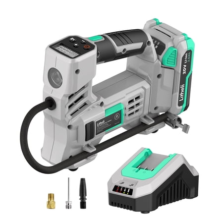 Litheli 20V Cordless Tire Inflator Air Compressor for Car, Bike, Sport Ball,150 PSI Car Tire Pump with Digital Pressure Gauge price history and forecast - Litheli E1-HPBC