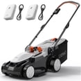 thumbnail image 1 of Litheli 40V Cordless Electric Lawn Mower, 15-Inch, 6-Position Height Adjustment, Lightweight, with 2 X 4.0Ah Battery, for Lawns & Gardens, 1 of 8
