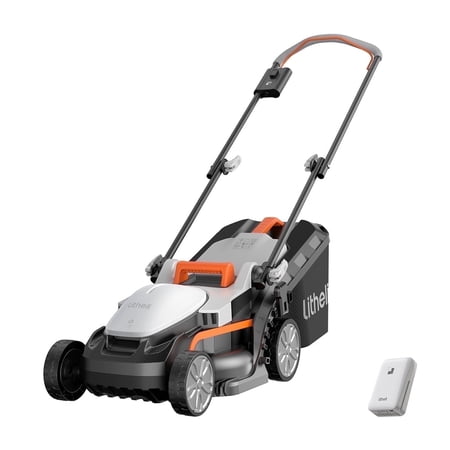 Litheli Cordless Lawn Mower, 20V 12" Electric Lawn Mowers, Adjustment Heights, Light Weight, With 4.0Ah Portable Battery, for Garden/Yard/Farm