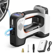 Litheli Cordless Tire Inflator, 150 Psi Air Compressor for Car Tires with Auto Shutoff, Compact Pump with Gauge & LED Light, and 2.0Ah Portable Battery