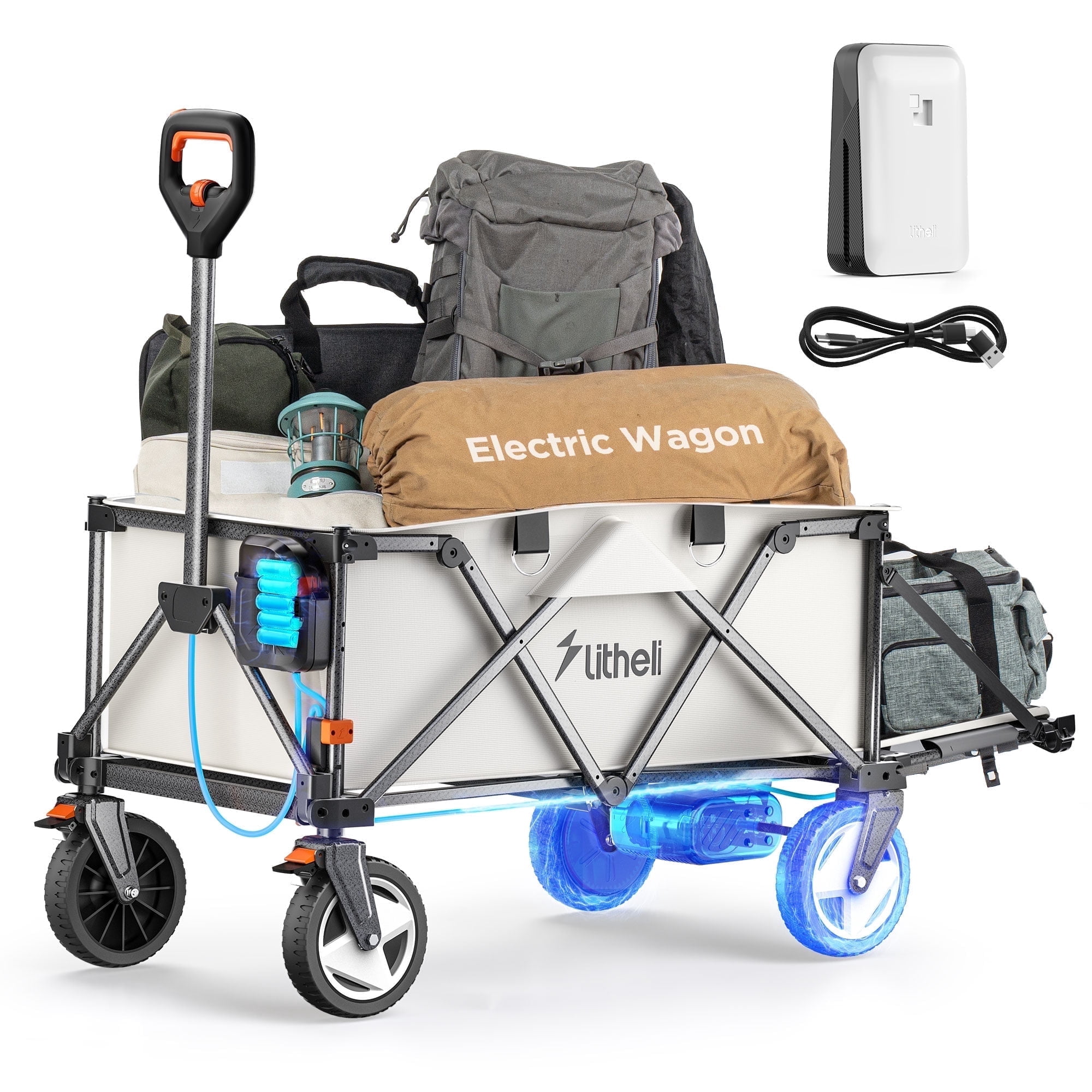 Litheli Electric Utility Wagon, Electric Drive, 200L, 8 Inch All