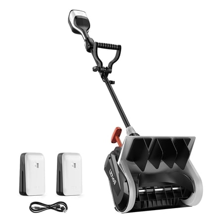 Litheli U20 Cordless Snow Shovel, 20V 13-inch Battery Powered Snow Thrower, Battery Snow Blower with Brushless Motor, with 2*2.5Ah Li-ion Battery