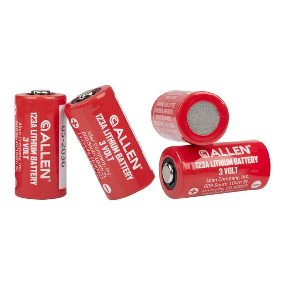 Allen Company CR123A 3V Lithium Batteries, High Performance, 4 Pack