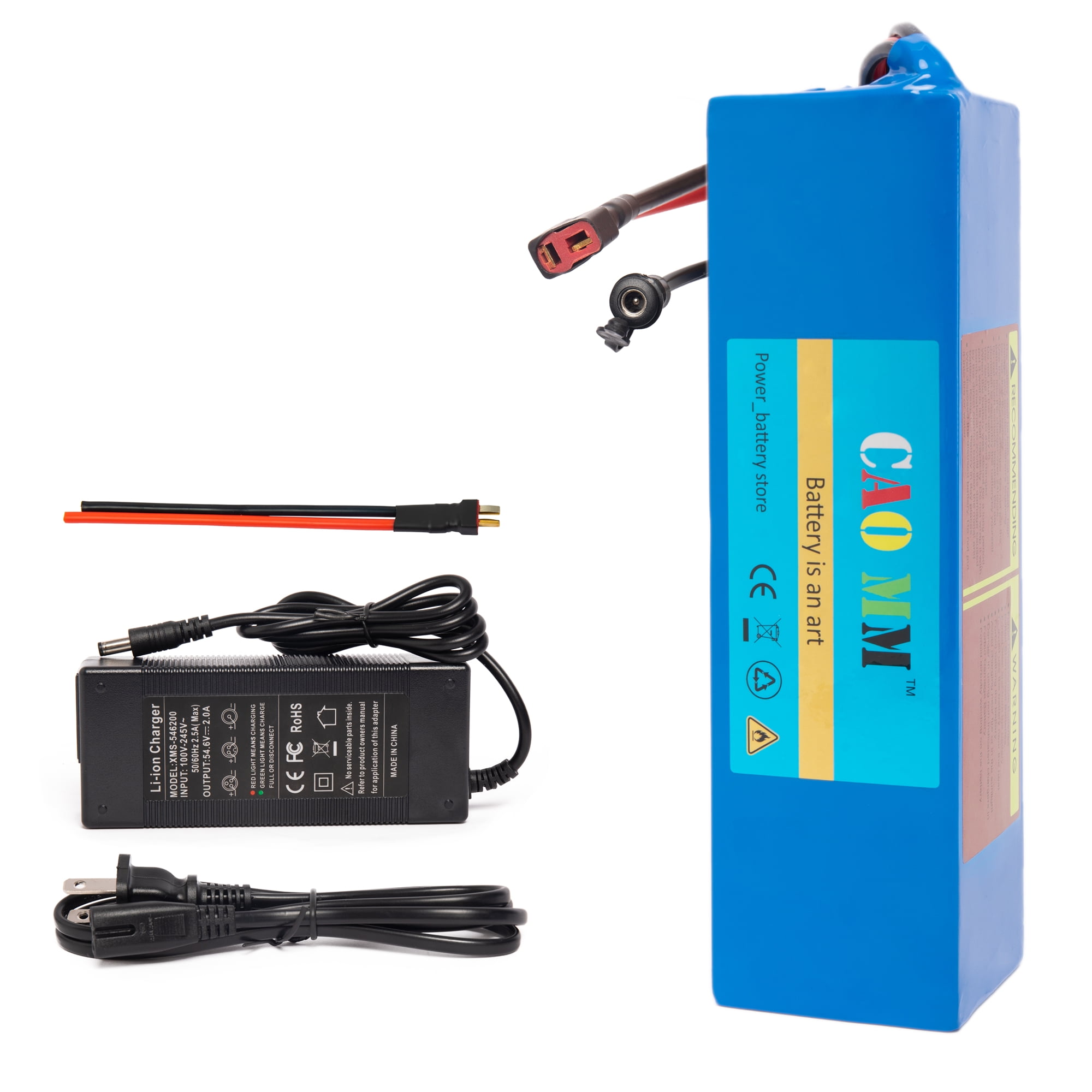 48V 20Ah E-Bike Akku - Für 1000W-200W Motoren, Mit Ladegerät, Lithium-Ionen