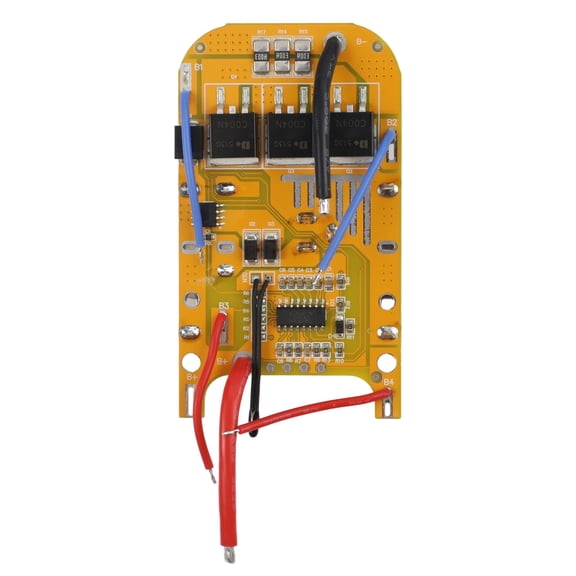 Lithium Battery Protection Board 5S 21V PCB Module with Charging Circuit Overcharge Overdischarge Short Circuit Temperature Safety for Power Tool Battery Packs, Yellow 82x46mm