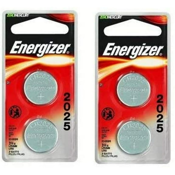 Lithium Coin Watch/Electronic Battery 2025, 2-Count (4 Pack)