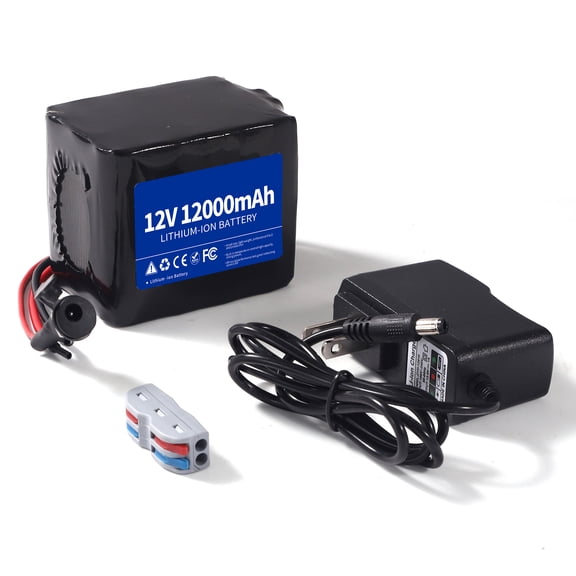 Lithium Hellas 12V12Ah Rechargeable Lithium Battery With12.6V1A Charger For Kid Ride On Toys and DIY Projects, Lightweight & Long-Lasting