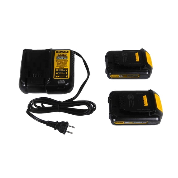 Lithium-Ion battery Dewalt DCB201 2 pack w/ DCB107 20V/12V Charger