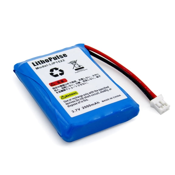 LithoPulse 2X LIP1522 for PlayStation 4 PS4 Dualshock 4 Wireless Controller CUH-ZCT1E CUH-ZCT1U-2015 Older Version 2000mAh Battery (Big Plug)