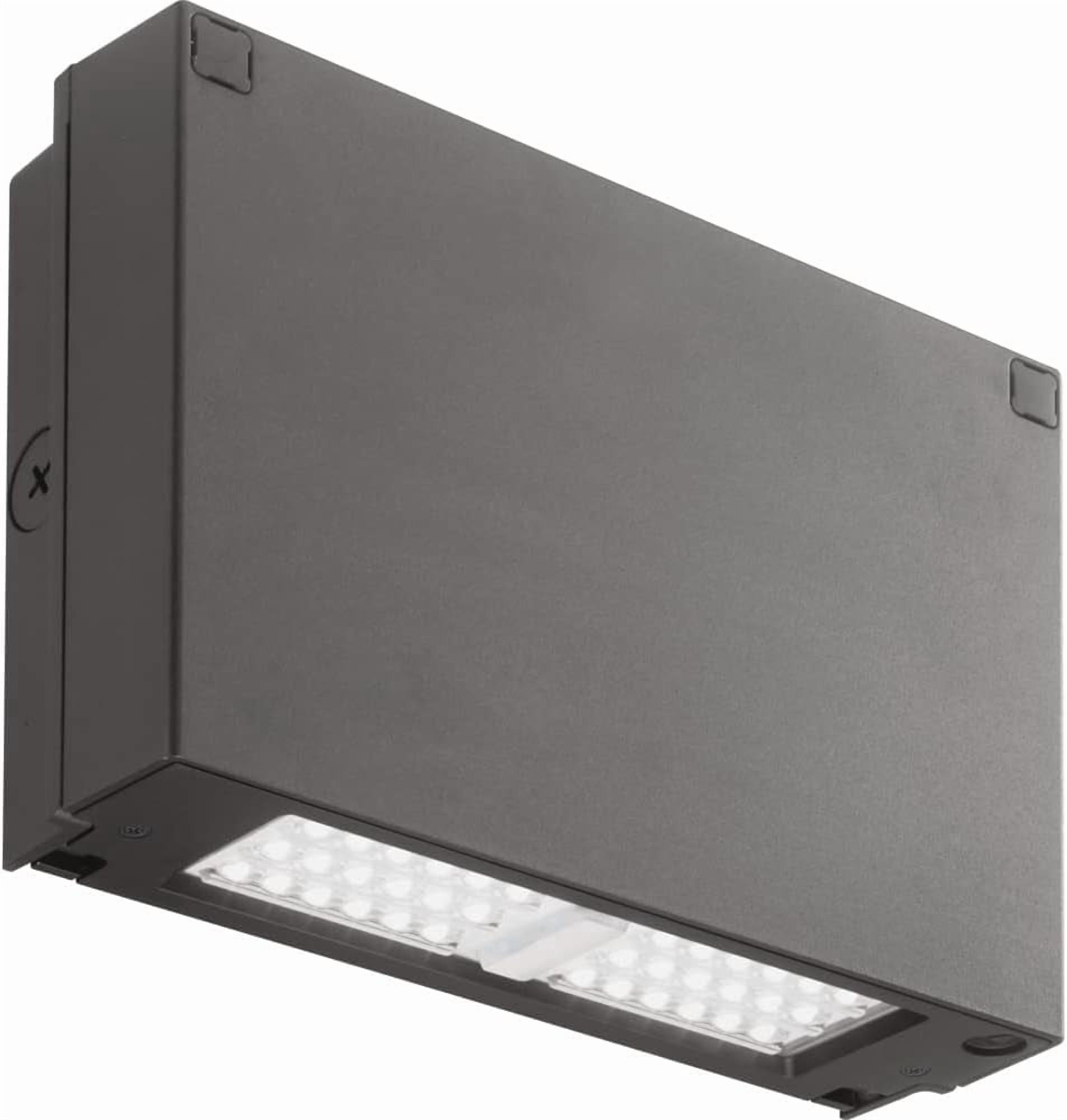 Lithonia Lighting 11.1" LED Wall Pack Outdoor Light Fixture, Building Wall Light, 4000K Cool White, MVOLT 120-277V, IP66, Bronze (WPX1 LED P2 40K MVOLT DDBXD M4) CA3