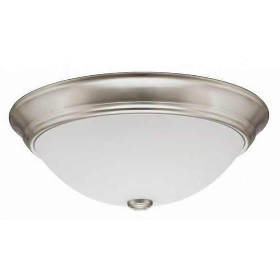 Lithonia Lighting 11983 BNP M2 55 Watt Polished Brushed Nickel Décor Round Flush Mount