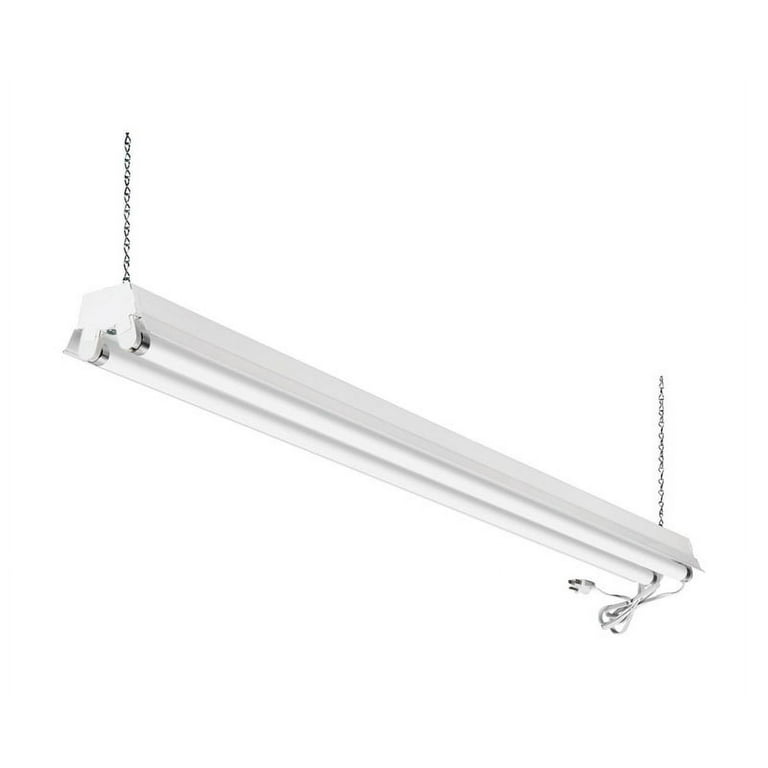 2-Light White T8 Fluorescent Residential Shop Light 2-Light White T8 Fluorescent Residential Shop Light