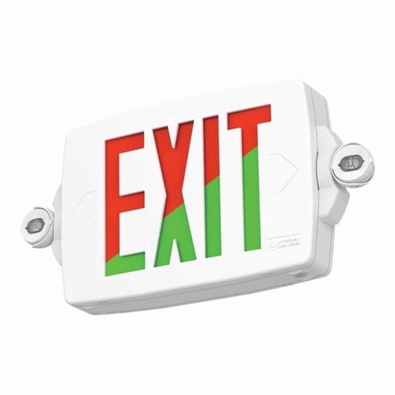 Lithonia Lighting 3022062 LHQM Switch Hardwired LED White Exit Sign & Emergency Light
