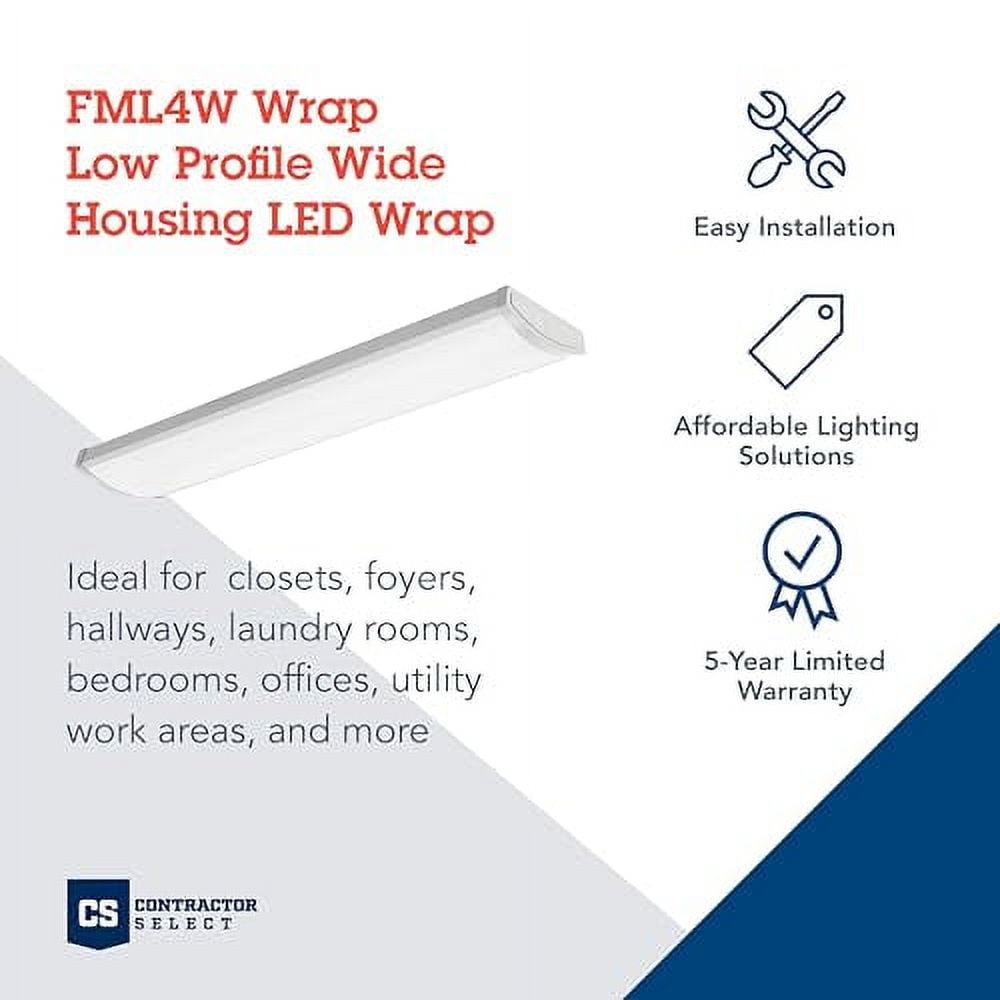 White 4-Foot LED Wraparound Light with Dimming
