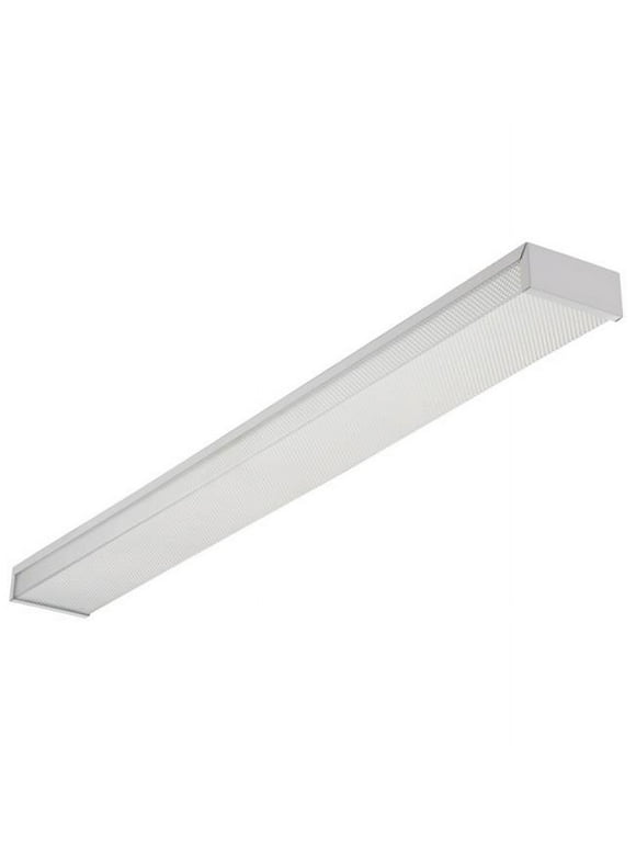 Lithonia Lighting 4 White 2 Bulb T8 Fluorescent Ceiling Fixture  3348