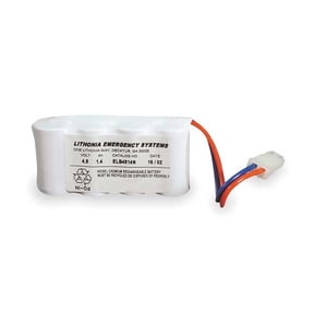 Lithonia Lighting Battery,Nickel Cadmium,4.8V,1.4A/HR. ELB 4814N