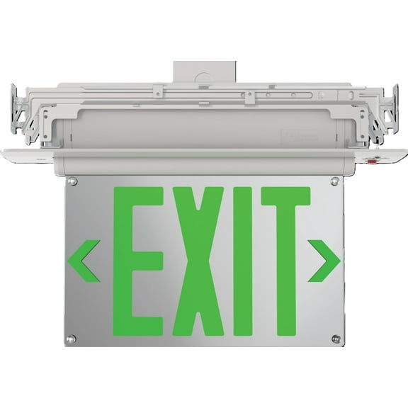 Lithonia Lighting Be W G Um M2 Basics Edge-Lit Exit Sign 4" Wide Green Letter Surface Or
