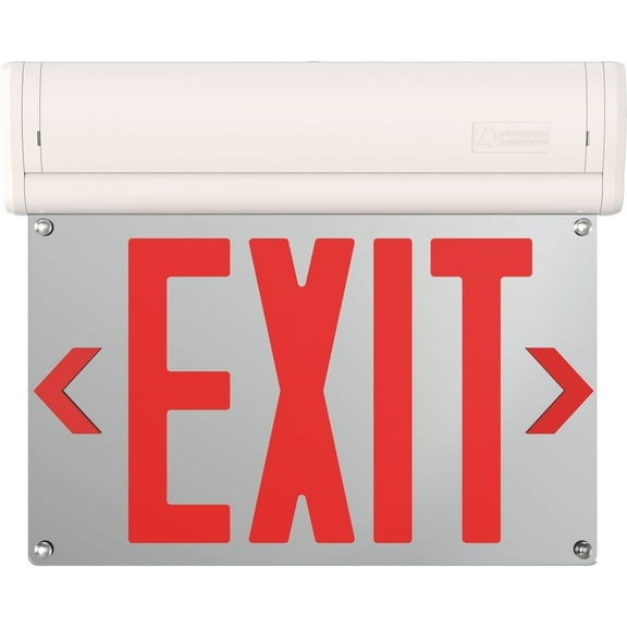 Lithonia Lighting Be W R Sm M6 Basics Edge-Lit Led Red Letter Surface Mount Exit Light -