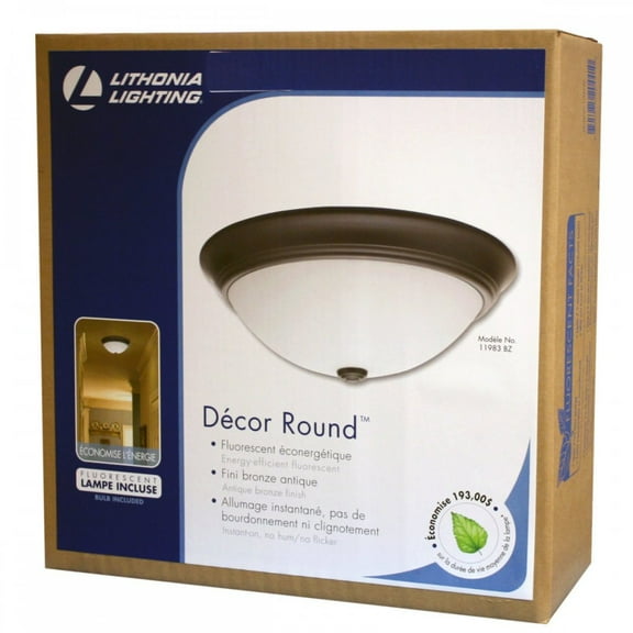 Lithonia Lighting D?cor Round Flush Mount Bronze