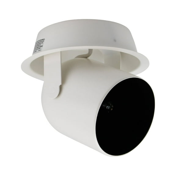 Lithonia Lighting D60 8" Industrial Adjustable Recessed Accent Light, Housing & Trim Kit, White