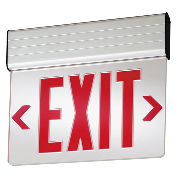 Lithonia Lighting Edg 1 R El M6 Edg 13" Led Lighted Exit Sign - Clear