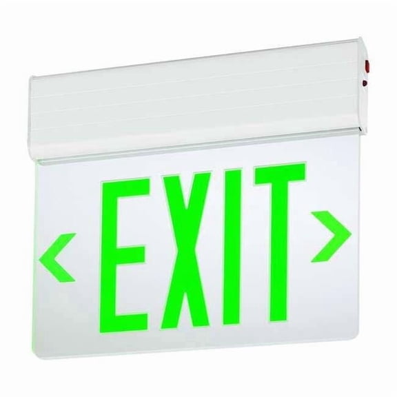 Exit Sign, White, 1 Face(s), LED, Universal Mount, Nickel Cadmium EDG W 1 GW EL SD