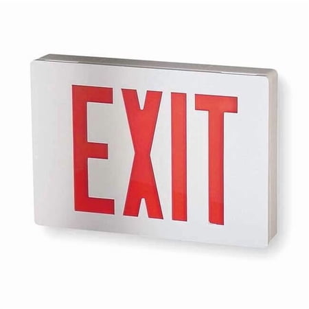 Exit Sign, White, 1 Face(s), LED, Universal Mount, Nickel Cadmium LE S W 1 R EL N