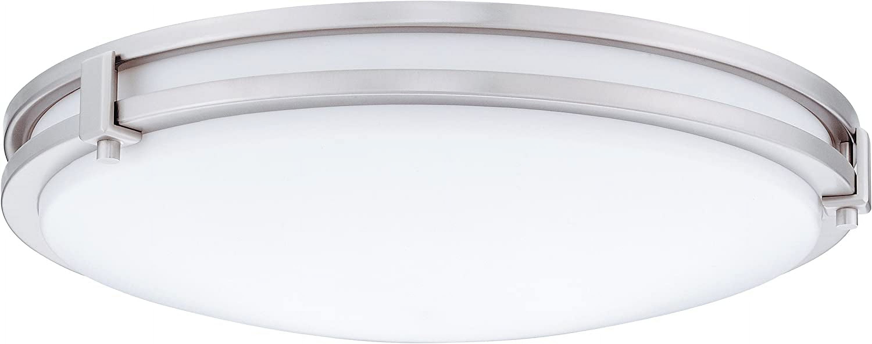 Saturn 16" Brushed Nickel Contemporary LED Flush Mount