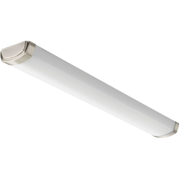 Lithonia Lighting FMLCRSLS NCrest 4 ft. Brushed Nickel LED Linear Flush Mount Fixture with Selectable Color Temperature