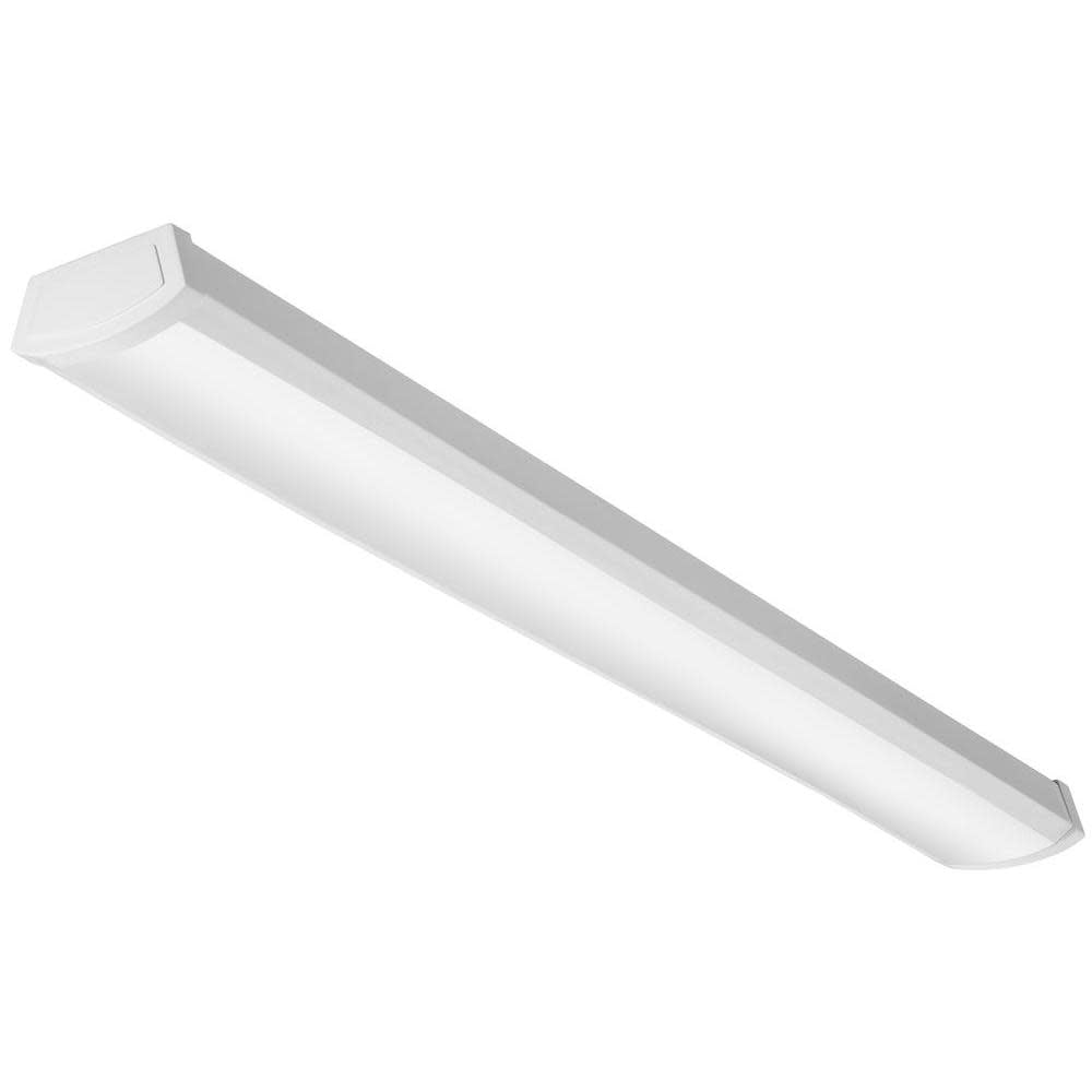 48-Inch White Polycarbonate LED Flush Mount Shop Light