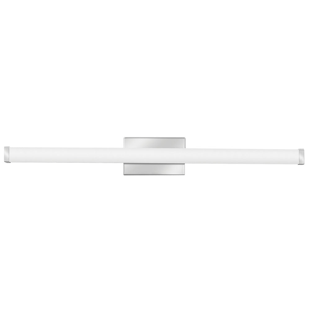 Contemporary Chrome 33" LED Vanity Light with Acrylic Shade