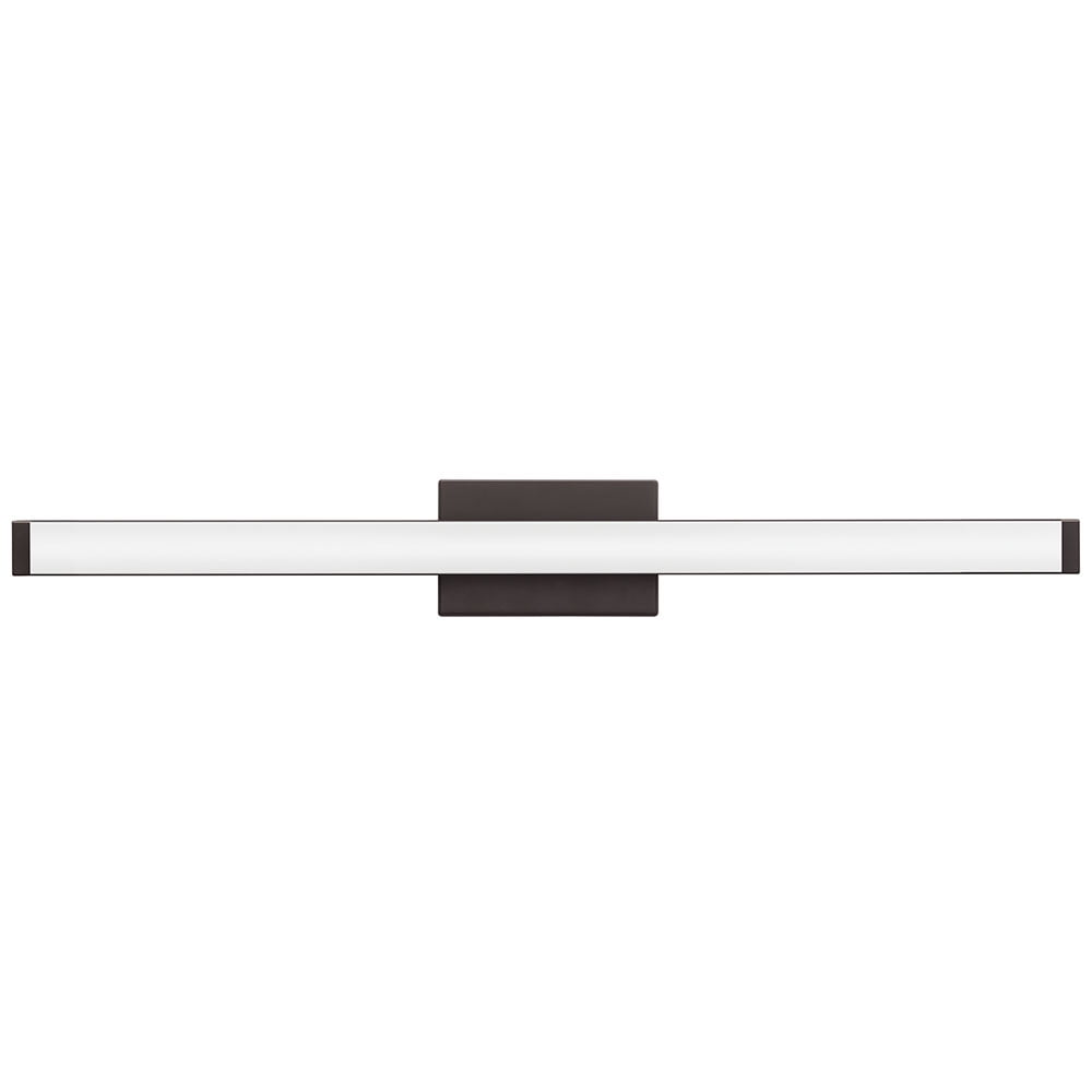 Contemporary Brushed Bronze LED Vanity Light with Dimmable Acrylic Shade