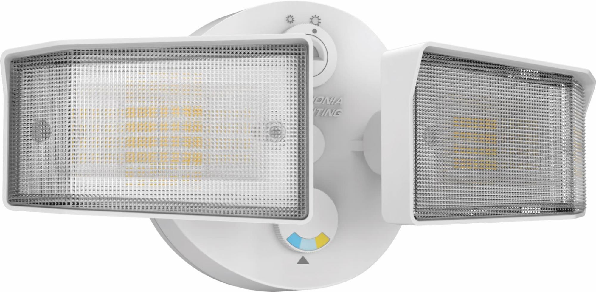 White Dual Head LED Outdoor Security Flood Light