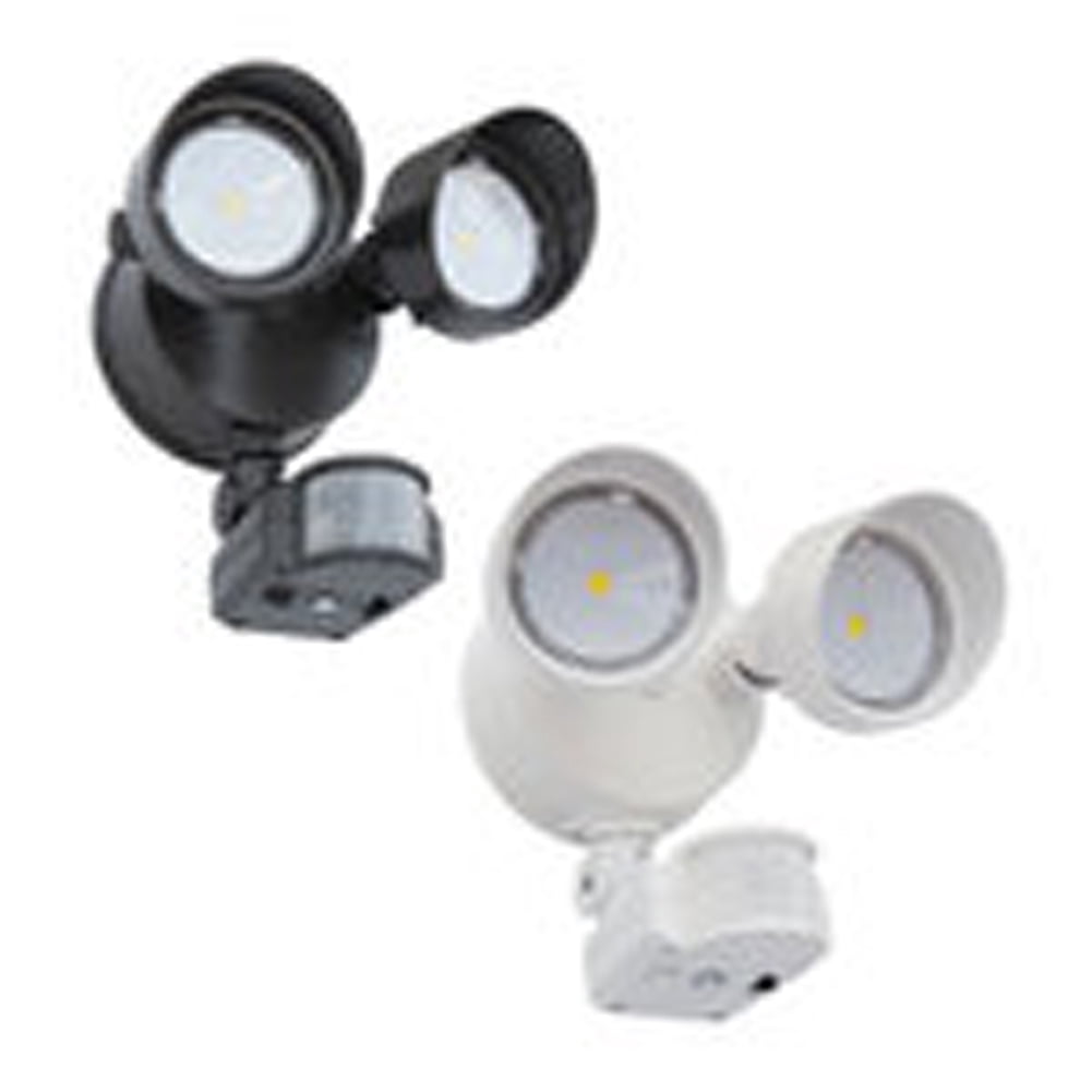Lithonia Lighting LED Motion Security Floodlight, 2 Heads, Round, 4000K ...