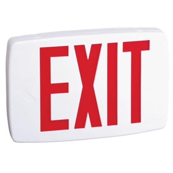 Lithonia Lighting Quantum LED Emergency Exit Sign - Plastic White - LQSW3R120/2776 — Residential Use, Standard Application