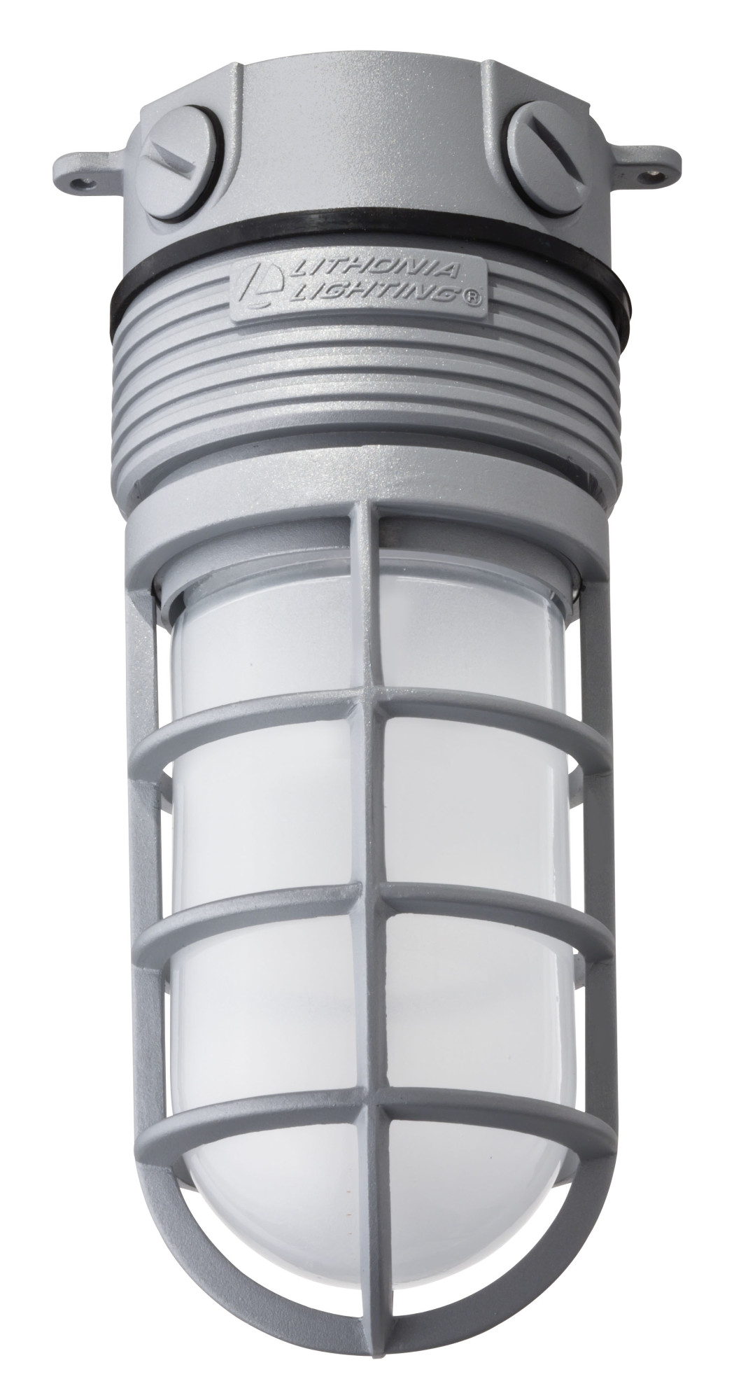 Lithonia Lighting OVT LED Vapor Tight Ceiling Light - 40K, 120V, 14W, 4.25-Inch Gray, Wet Location Rated