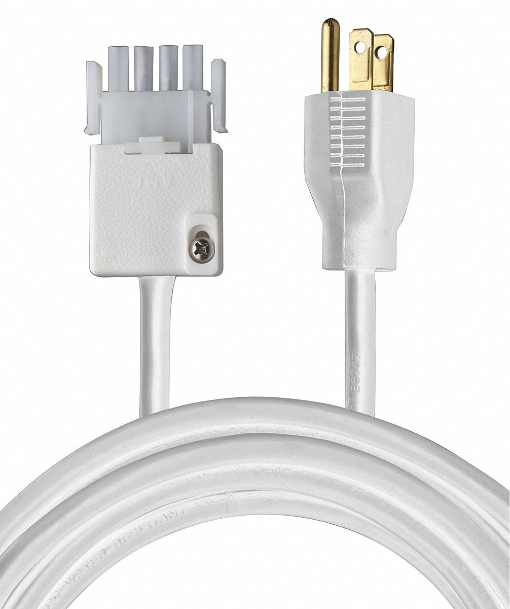 White 72" Power Cord with Plug for IBZ Series