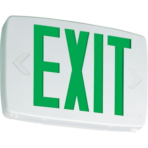LQM S W 3 G 120/277 EL N M6-Lithonia Lighting-Quantum - 11.75 Inch 1W LED Stencil Emergency Light with Battery
