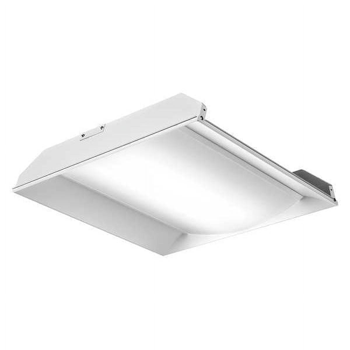 Sleek 2'x2' White LED Recessed Troffer, 4000K Satin White Lens