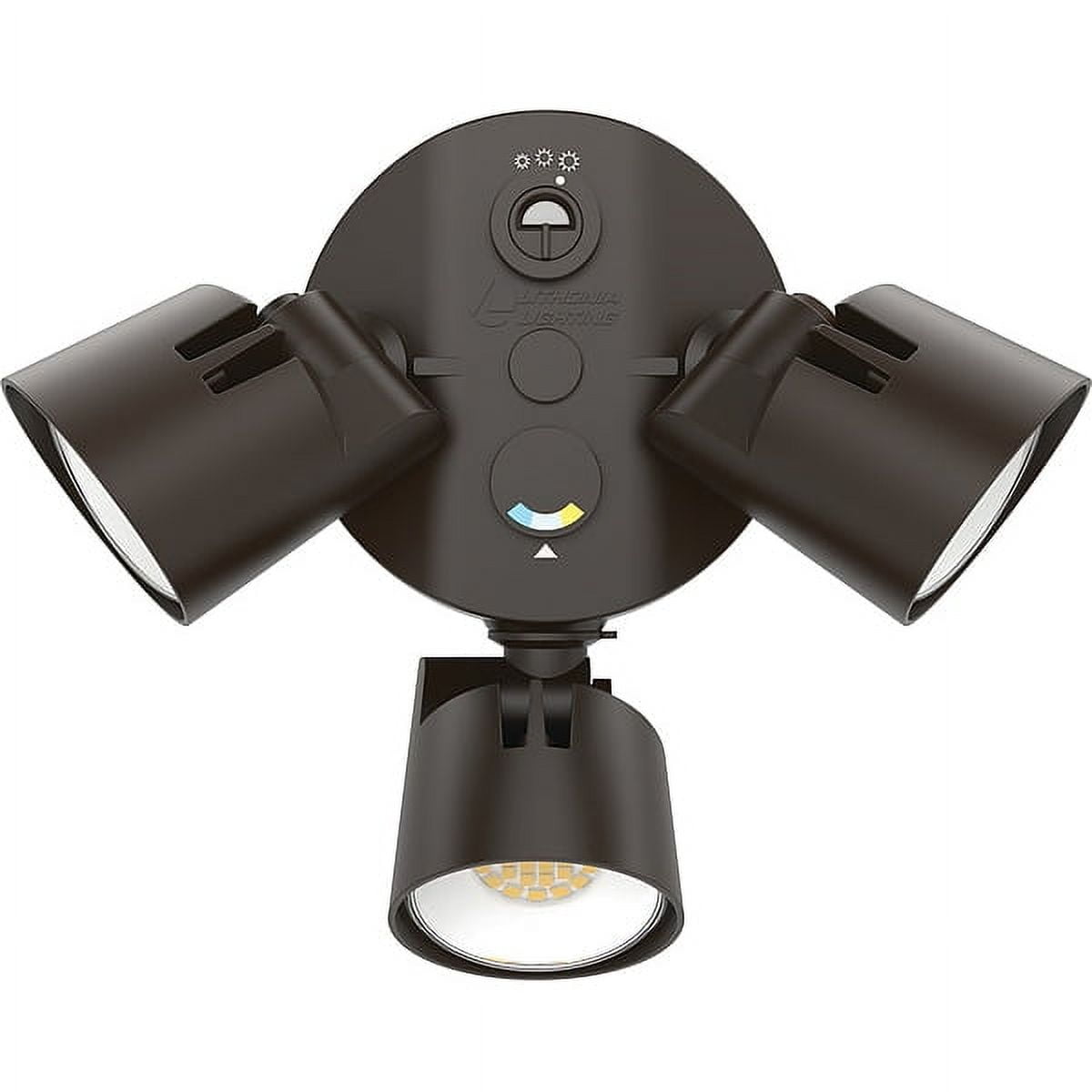 Dark Bronze Industrial LED Security Floodlight with Adjustable Heads