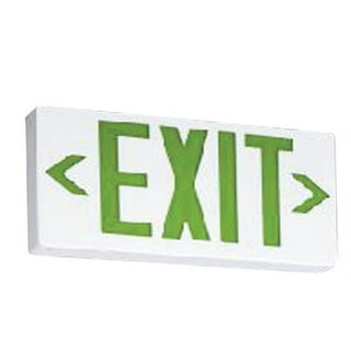 Lithonia LV S W 2 G 120/277 UM 4X Exit Sign,Green Letter,LED