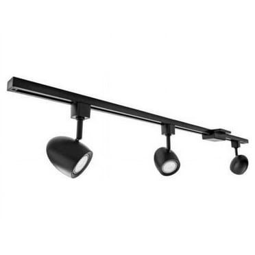 3-Light Industrial Directional Track Lighting, Adjustable Round Ceiling ...