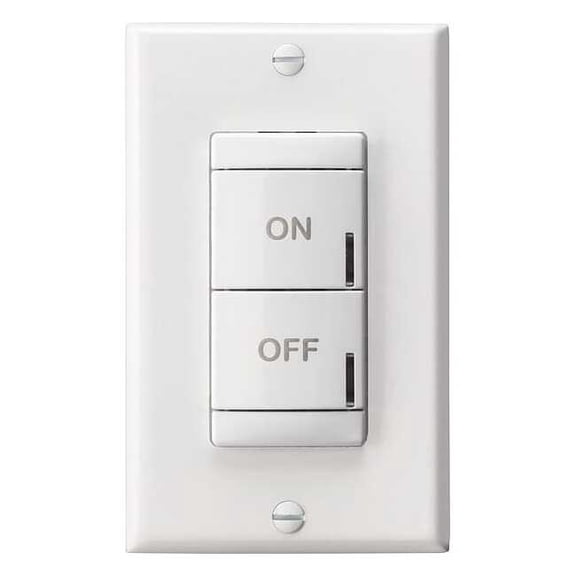 Lithonia Lighting Wireless Wall Switch, 1-Pole, On/Off, White SPODMR WR WH