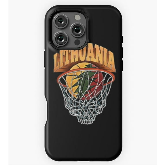 Lithuania Basketball Skeleton Net Classic GA5413 Phone Case for iPhone 11 to 17 Pro Max