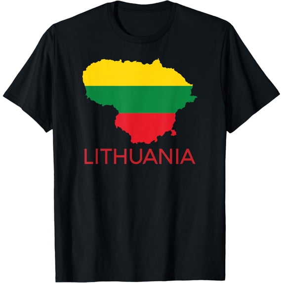 Lithuania Flag Baltic Sea Europe Vilnius Lithuanian Map T-Shirt