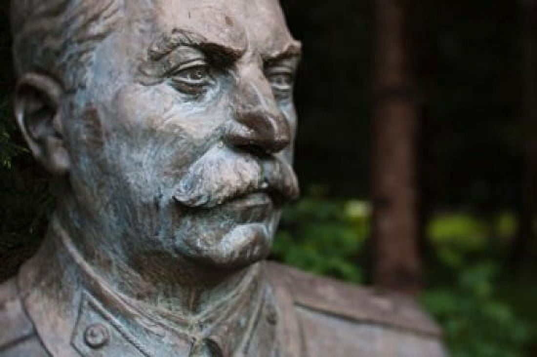 Lithuania Grutas Park Statue Joseph Stalin II Canvas Art - Walter Bibikow DanitaDelimont (35 x 23)