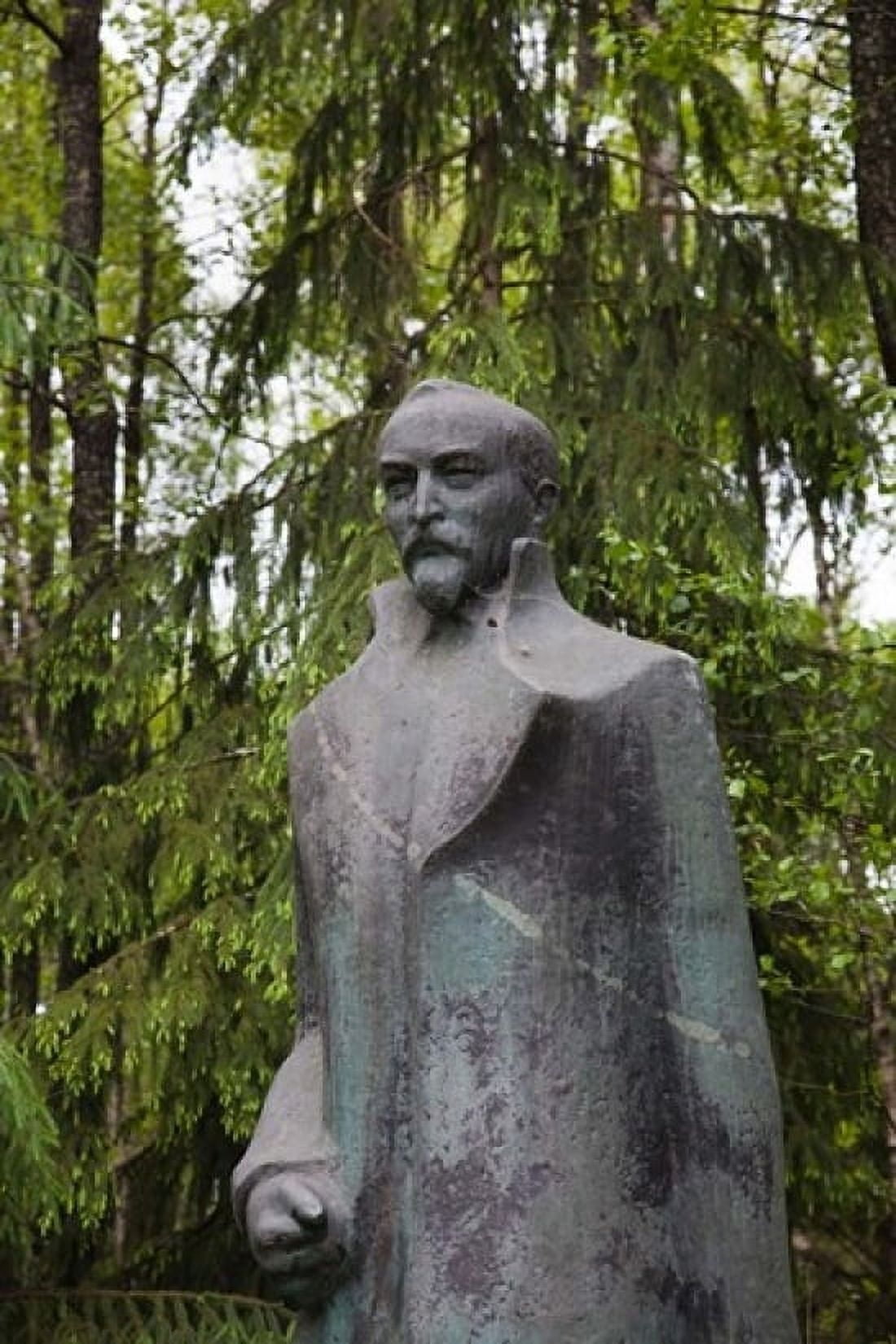 Lithuania Grutas Park Statue of Felix Dzezhinsky Canvas Art - Walter Bibikow DanitaDelimont (11 x 17)